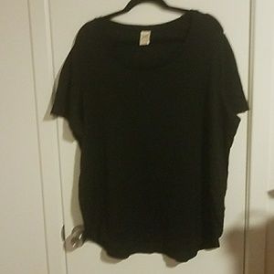 Black burnout style Scoop neck Shirt